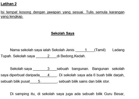 .kertas latihan karangan berpandu kepada murid. Koleksi Latihan Karangan Untuk Murid Galus / Lemah ...