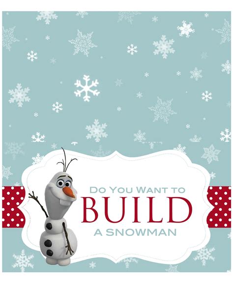 Lets Build A Snowman Kit With Free Printable Olaf Craft Snowman