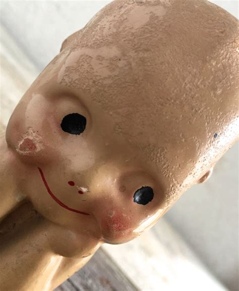 Antique Kewpie Doll Chalk Ware Figurine Rare Creepy Art Etsy