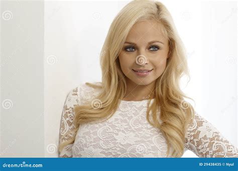 Closeup Portrait Of Beautiful Blonde Woman Stock Image Image Of