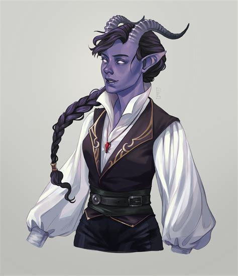 tiefling by rachel denton character portraits dnd characters female characters
