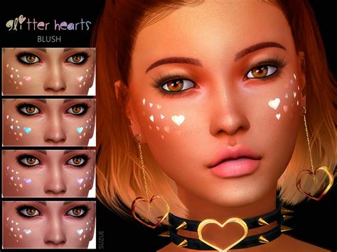 The Sims Resource Glitter Hearts Blush N4