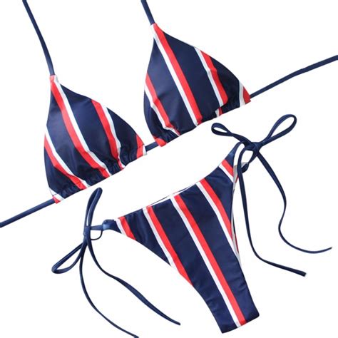 Buy New Arrival Striped Sexy Swimsuit Bikini Set