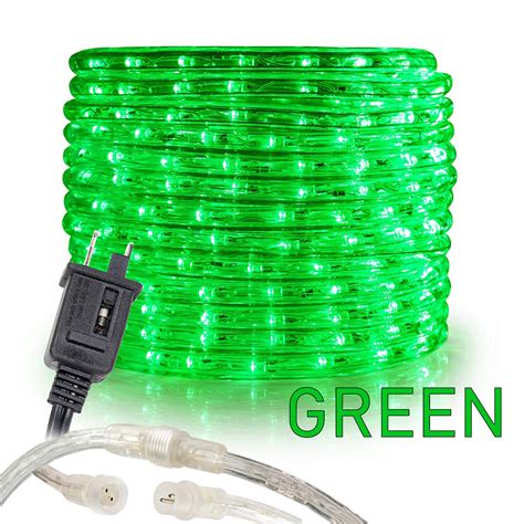 Green Led Rope Lights 10 25 50 100 150ft Indoor Outdoor Waterproof
