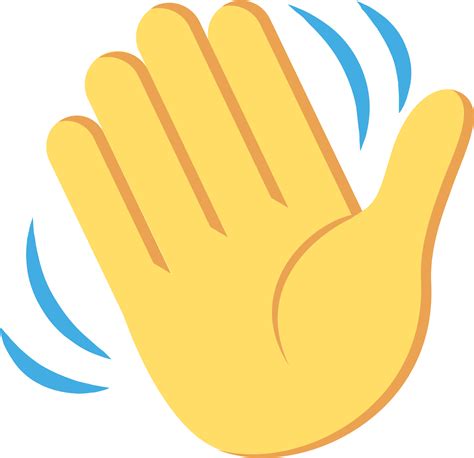 Open Waving Hand Emoji Svg Free Transparent Png Download Pngkey