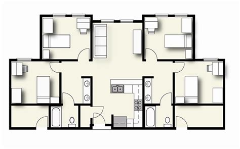 Student Apartment Floor Plans Floorplansclick