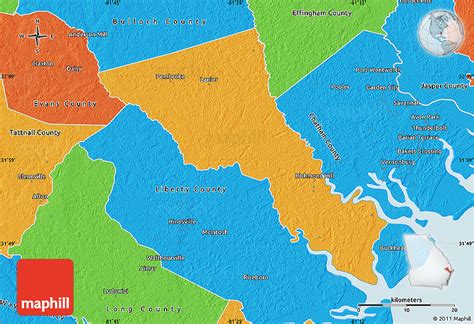 Political Map Of Bryan County