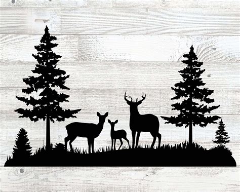 Deer And Tree Silhouette Ubicaciondepersonascdmxgobmx