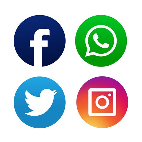 Facebook Twitter And Instagram Logo Illustrator Graphics ~ Creative