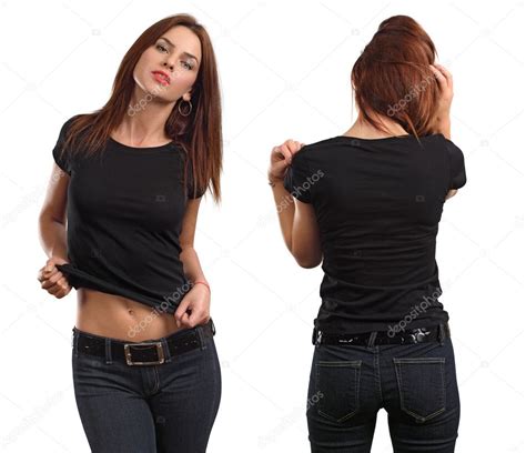 Sexy Female Wearing Blank Black Shirt Stock Photo By Sumners
