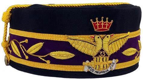 33rd Degree Scottish Rite Cap Black Wings Out
