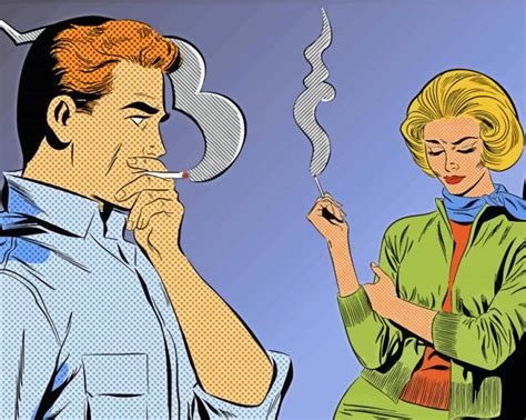 Couple Smoking Pop Art Paint By Numbers Canvas Paint By Numbers