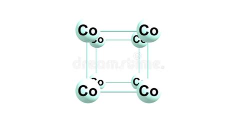 Cobalt Crystal Structure Isolated On White Stock Illustration
