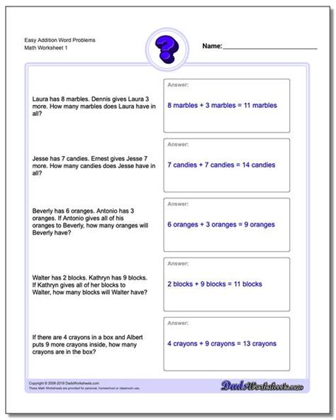 Addition, subtraction, multiplication, and division. Math Worksheets