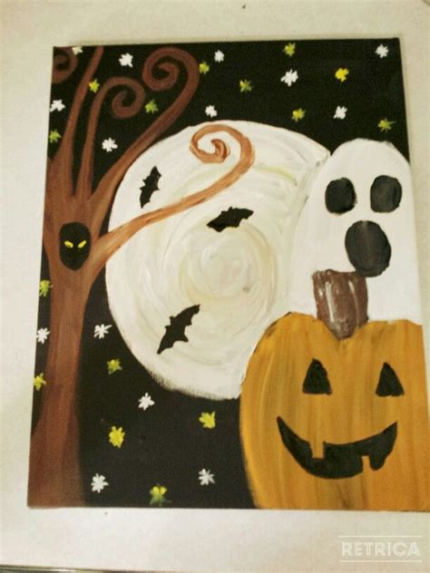 First Attempt Cute Easy Halloween Canvas Painting Halloween