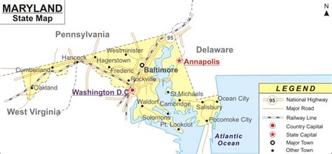 29 Map Of Maryland Cities Maps Online For You