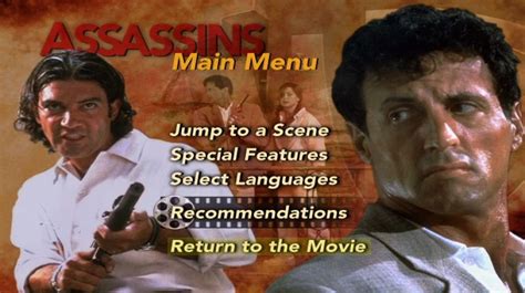 Assassins 1995 Dvd Menus