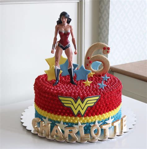 Wonder Woman Cream Cake Customized Cake For Kids Birthday Party Dubai