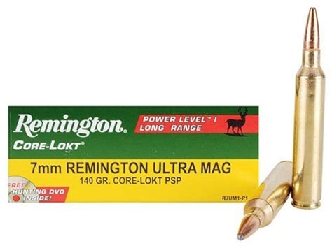 Remington Premier Power Level 1 Ammo 7mm Remington Ultra Mag 140 Grain