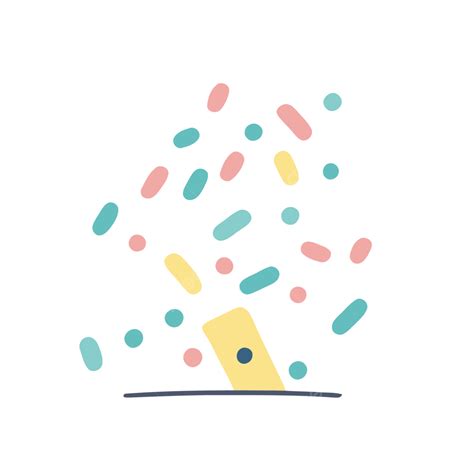 An Illustration Of Confetti And Confetti Vector A Lineal Icon
