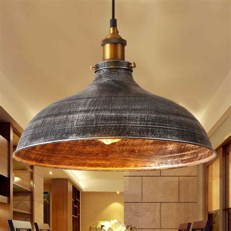 The ceiling light is restoration hardware, while the sink light is from rejuvenation. 14" Vintage Industrial Pendant Light Ceiling Lamp ...