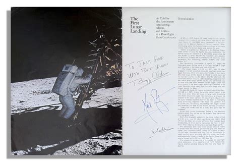 Lot Detail Apollo 11 Crew Signed Booklet First Lunar Landing As Told