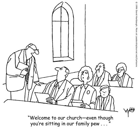 Cartoons Church Greeters Welcome To Our Church—even Though Youre