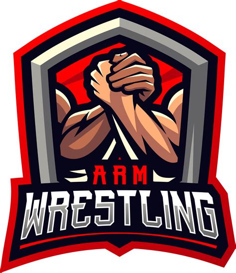 Arm Wrestling Mascot Logo Design By Visink Thehungryjpeg