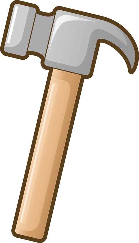 Hammer Tool Cartoon Simple Gray Hammer Png Download 30015214
