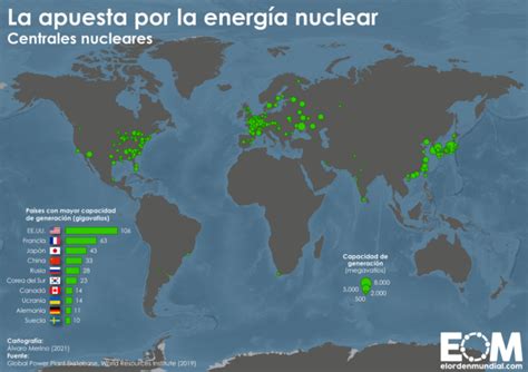 El Mapa De Las Centrales Nucleares En El Mundo Mapas De El Orden