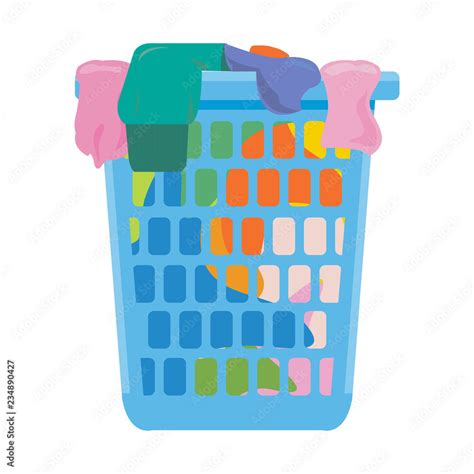 Laundry Basket On White Background Vector Illustration Stock Vector