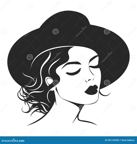Girl In A Hat Silhouette Stock Vector Illustration Of Attractive