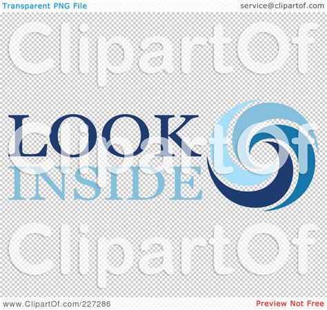 Royalty Free Rf Clipart Illustration Of A Blue Look Inside Logo By