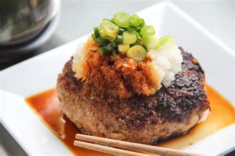 Recipes from around the world from real cooks. Hamburger Steak with Daikon Oroshi Recipe - Japanese ...