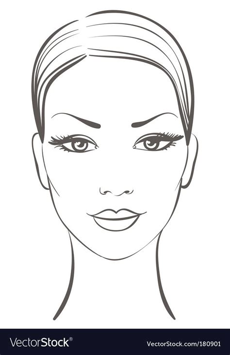 Woman Face Vector Image On Vectorstock Female Face Drawing Woman