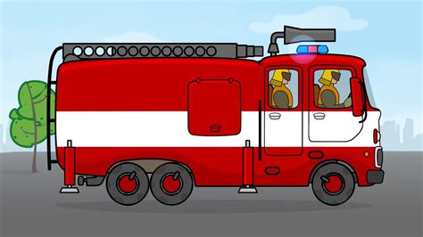 Рисунки для детей карандашом пожарная машина (22 фото) 🔥 Прикольные ...