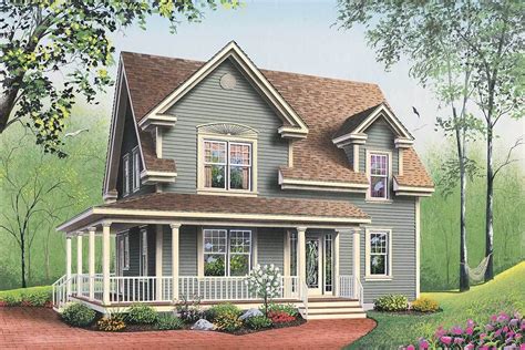 Plan 2151dr Country Farmhouse Living With L Shaped Porch Small