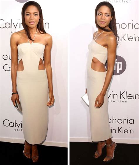 Naomie Harris Shows Off Her Protruding Ribs In Revealing Dress At
