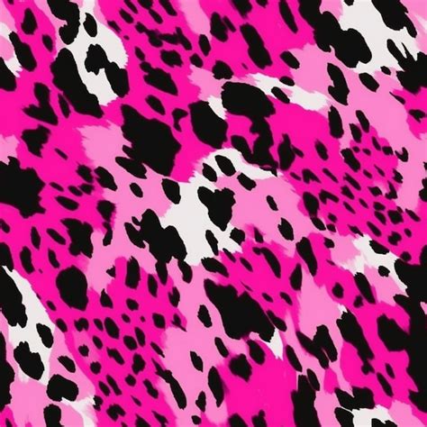 Premium Ai Image A Close Up Of A Pink And Black Leopard Print Fabric