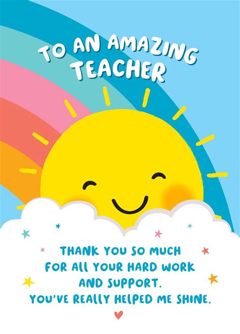 Amazing Teacher Thank You Card Scribbler