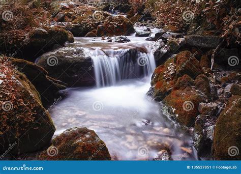 Mountain River With Cascades And Waterfall Flowing In The Himalayas In