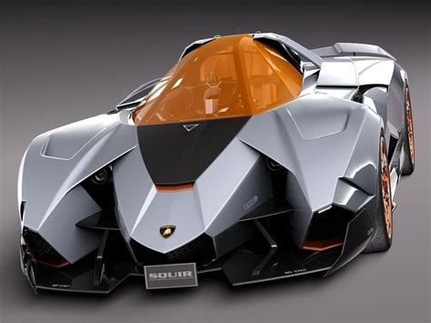 Lamborghini Egoista Concept 2013 3d Model Max Obj 3ds Fbx C4d Lwo Lw