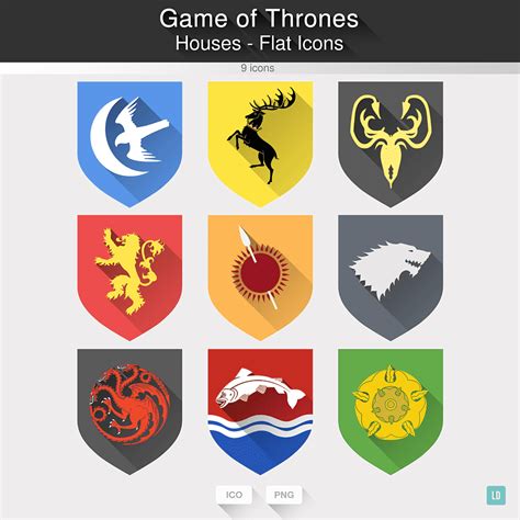 Game Of Thrones House Logos