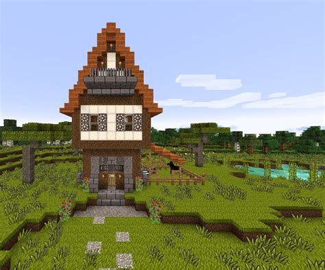 A crossbow is crafted with a crafting table from 1 iron ingot, 3 sticks, 3 string and 1 tripwire hook. How to Build a Medieval House in Minecraft : 17 Steps ...