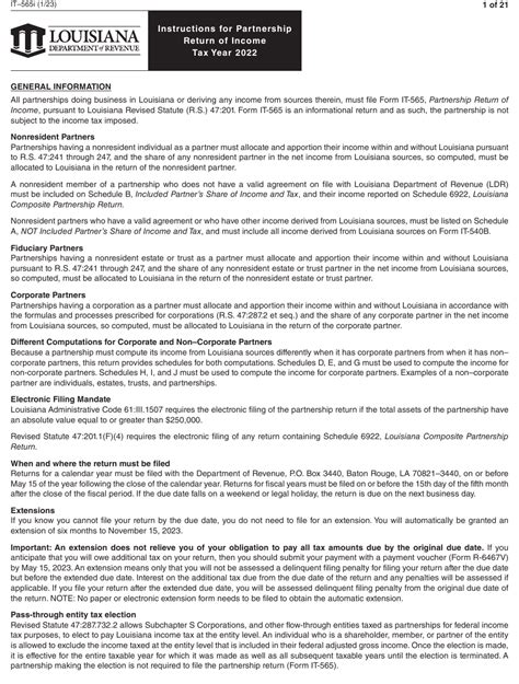 Download Instructions For Form It 565 Partnership Return Of Income Pdf