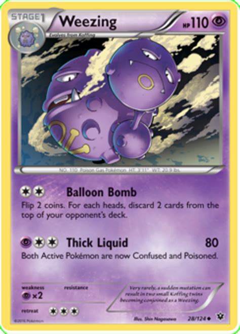 Uncommon this level gain rate pokémon required total exp amounts important notice! Weezing - Fates Collide #28 Pokemon Card