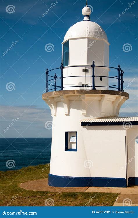 White Blue Lighthouse Stock Image Image Of Protection 42357281