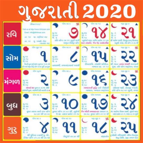 Tithi Toran Gujarati Calendar 2020 Gambaran