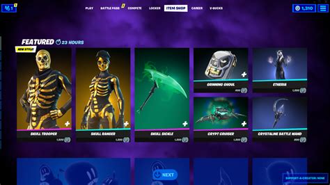 what s in the fortnite item shop today october 14 2021 skull trooper skull ranger and more