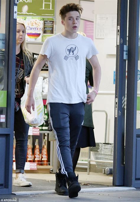 Brooklyn Beckham Heads To The Supermarket In Tracksuit Bottoms After